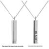 Stainless Steel 3D Bar Pendant Clavicle Chain