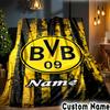 Custom Name BVB Fan Gear Throws Blanket Flannel Blankets for Couch Bed Gifts for Men Women Picnic Blanket Christmas Fan Gifts
