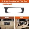 Glossy Black Headlight Switch Panel Trim Sticker For BMW 3 Series E90 2005-12