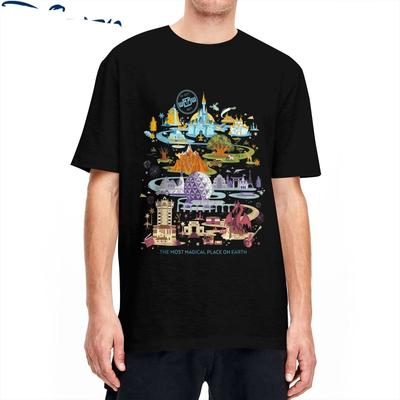 Walt T-shirts Heren Dames Wereld 50e Verjaardag Puur Katoen T-shirt Ronde Hals T-shirts Plus Size Tops