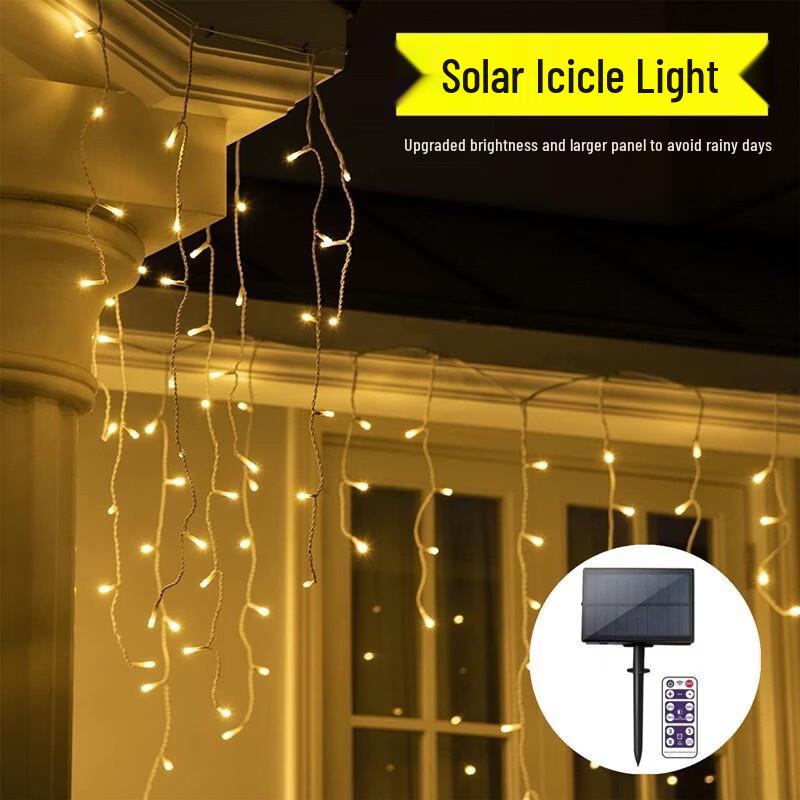OEING Solar Icicle String Lights