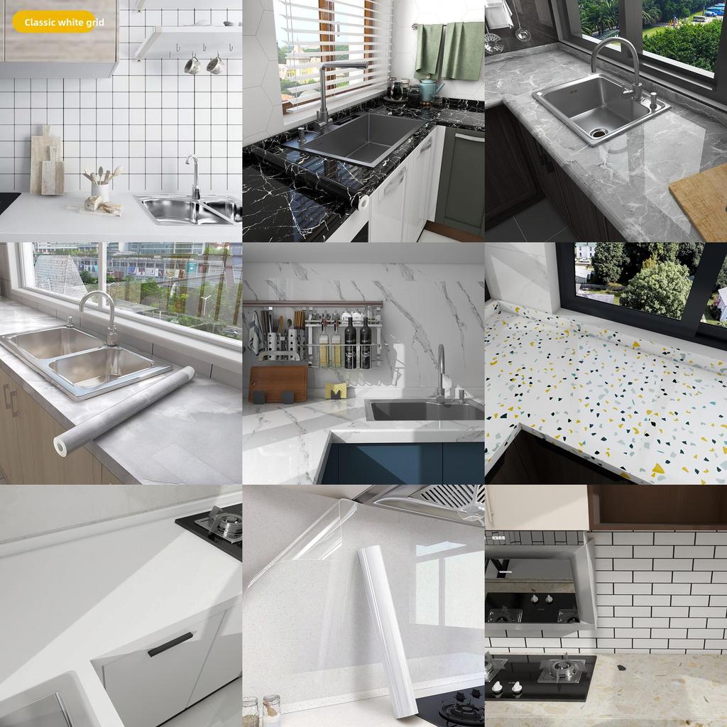 Wasserfeste und ölbeständige Küchenwandfolie in Marmoroptik für moderne Dekoration