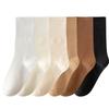 Female Spring and Summer Pure Color Deodorant Sweat Absorption Breathable In The Tube Pile Pile Cotton Socks