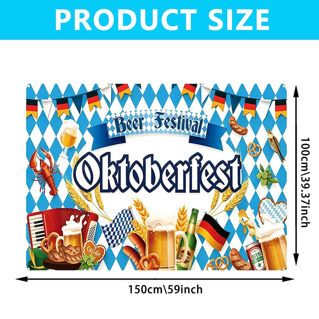 Germany Oktoberfest Party Set: Tableware, Banner, Balloons, Honeycomb Decorations