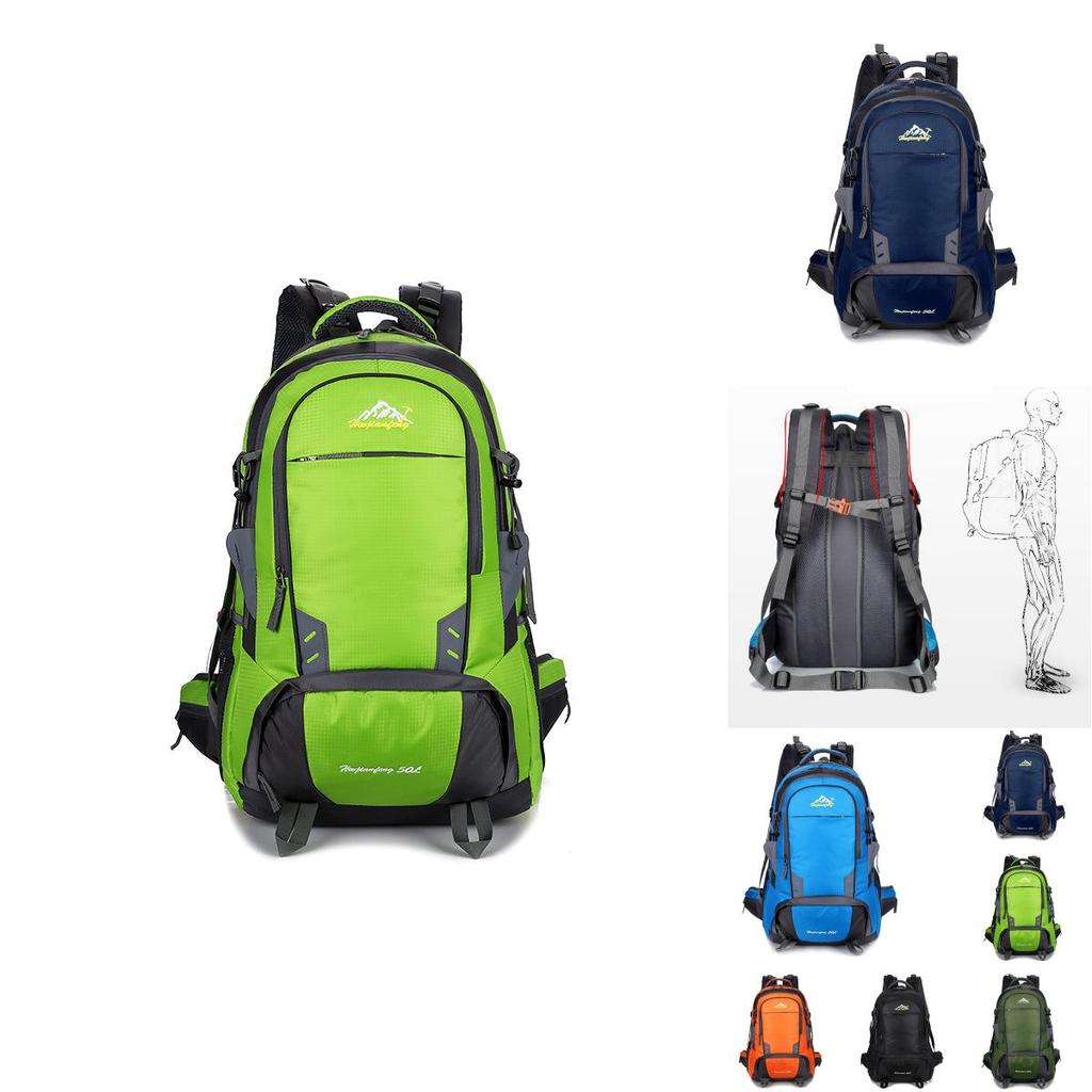 Spacious 50l Camping Backpack Travel Outdoor Bag With Waterproof Features For Hiking