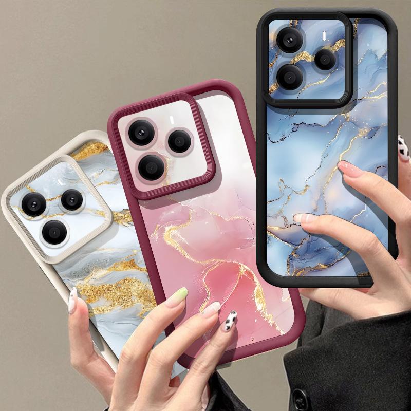 Colorful Marble Patterned TPU Phone Case For Xiaomi 14T Pro 13T Pro Shockproof Soft Silicone Cover Fundas For Xiaomi 14T 13T Pro