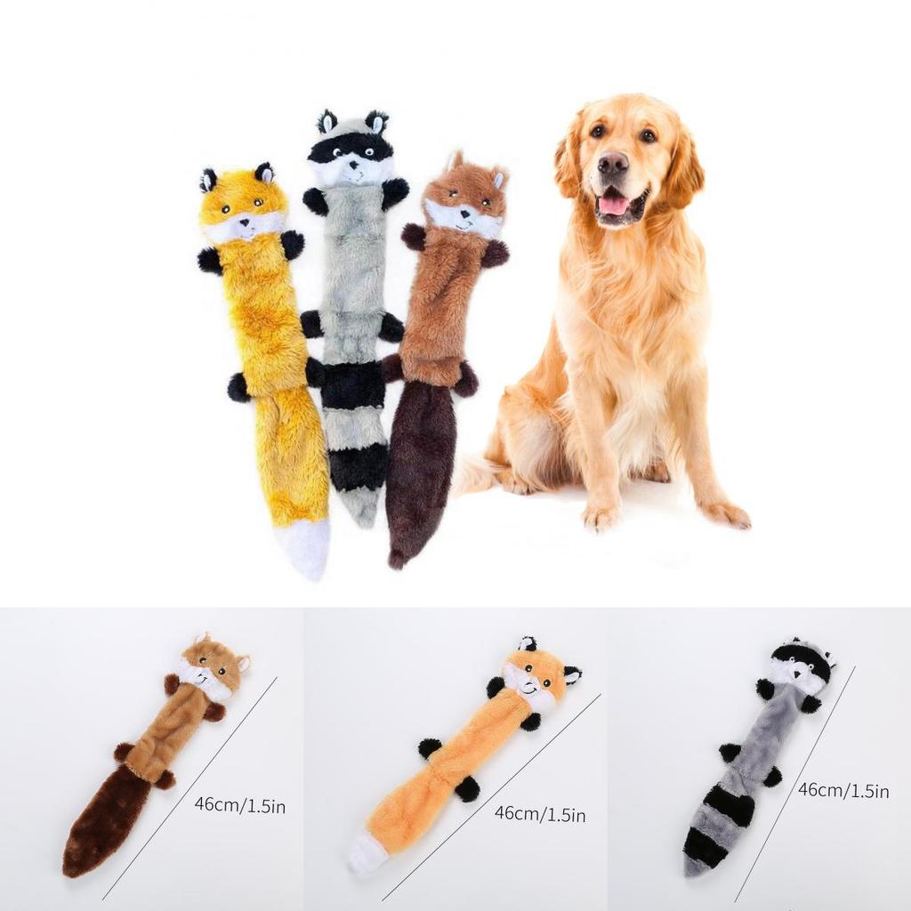 Interactive Pet Dog Toy Plush Squirrel Raccoon Chewable Teeth Grinding Skin Shell Pet Supplies Factory