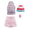 Barbie Licensed Fashion Set Doll Storage [ROXY Collaboration] [8-Fashion Box] [Dress-Up Clothes] [Includes Case] [Ages 3+] 986A-GWF05