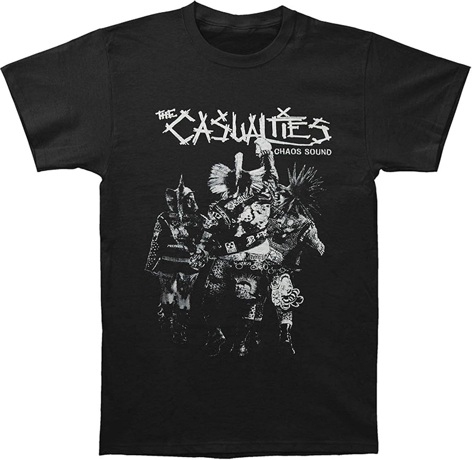 Casualties Men s Chaos Sound Men T Shirt Black Cotton Casual T Shirt 3XL чёрный