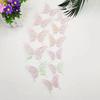 12Pcs/Set Wall Sticker 3D Hollow Butterfly Design Lightweight Easy Installation Home Decals Bedroom Living Room Birthday Party Decor