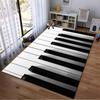 Klaviertastatur Design Teppich für Wohnzimmer oder Musikstudio Dekor Geeignet für den Einsatz als Anti-Rutsch-Matte für Wohnzimmer Schlafzimmer Sofas