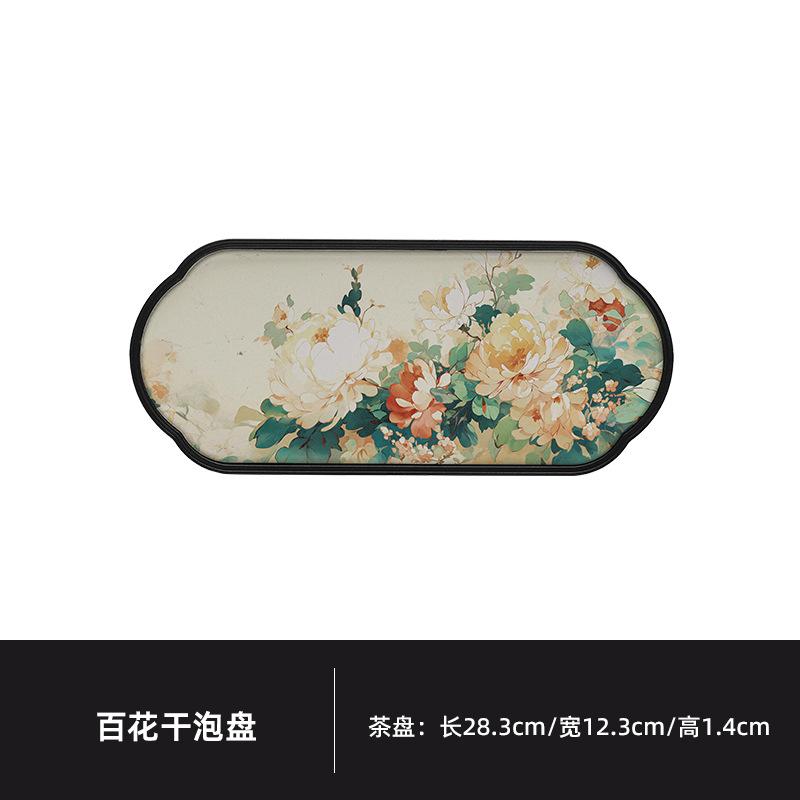 

Water-absorbing Ceramic Tea Tray Dried Fruit Plate Coffee Storage Board Coffeeware Teaware Dishes For Serving Tableware Craft