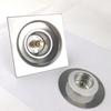4-Inch Stainless Steel Concealed Floor Drain for Bathroom Square Frame with Round Cover Pop-up Design