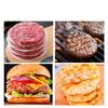 Wood Handle Non-Stick Burger Press, Round Aluminum Patty Mold Manual Hamburger Meat Press Tool