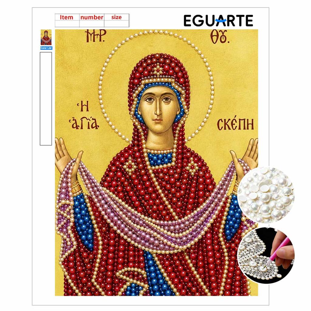 DIY 3D Pearl Diamond Painting Art Set Home Decor Religious Icon Art Set Wall Art