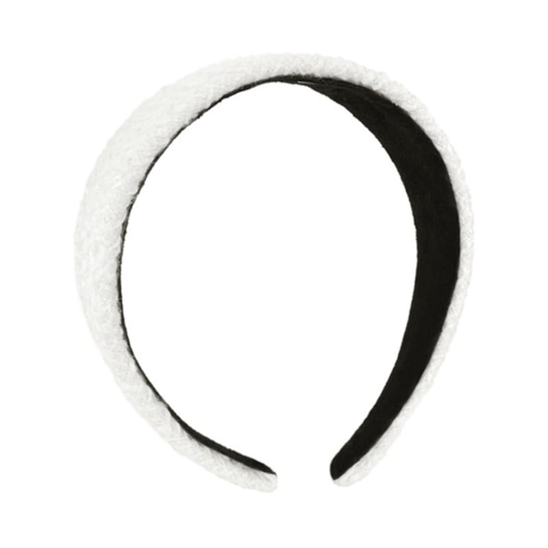 VVV Check Glitter Tweed Hairband_White