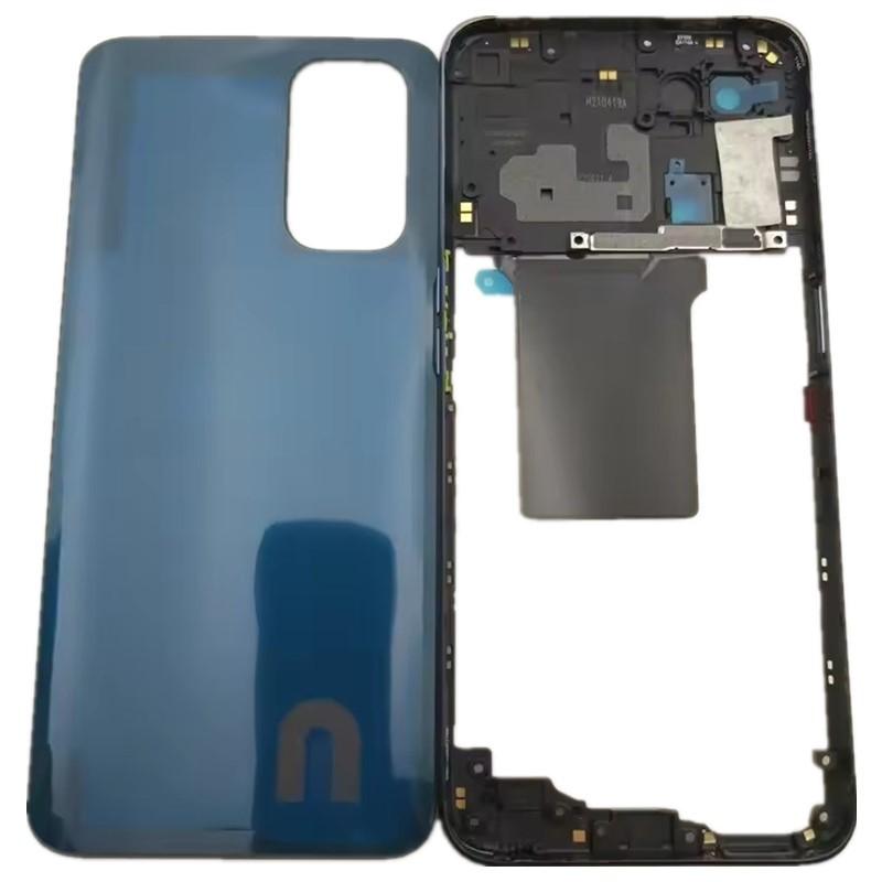 For OnePlus Nord N200 1+200 Full Housing Middle Frame Cover With Camera Frame Lens+Battery Back Cover Repair Parts