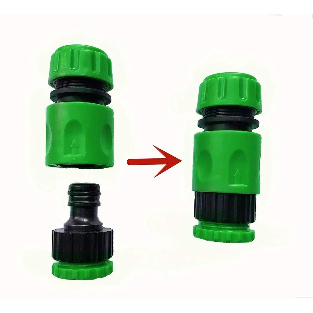 Garden Watering Hose Quick Connector 1/2” End Double Male Hose Coupling Joint Adapter Extender Set For Hose Pipe Tube Water Gun