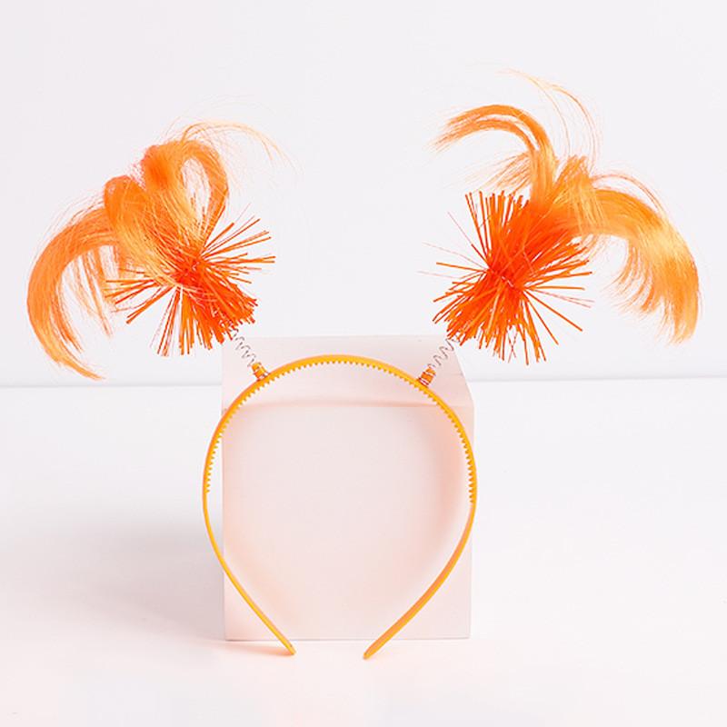 1980s Celebration Headgear Set With Feather Wigs And Jewelry For Seasonal Festivities