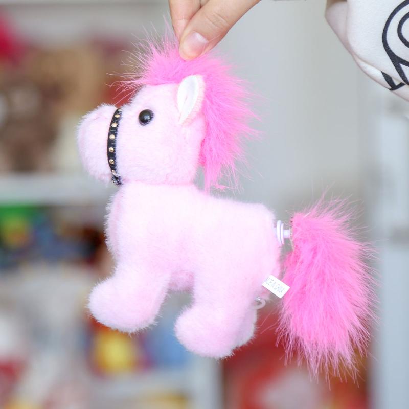 Turn Tail Cute Horse Plush Toy Kawaii Lifelike Animal Soft Horse Stuffed Doll Decor Friend Kid Birthday Gift