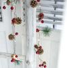 2m 20led Christmas Lights LED Light String Pine Needle Pinecone Copper Wire Light Christmas Bell Dec