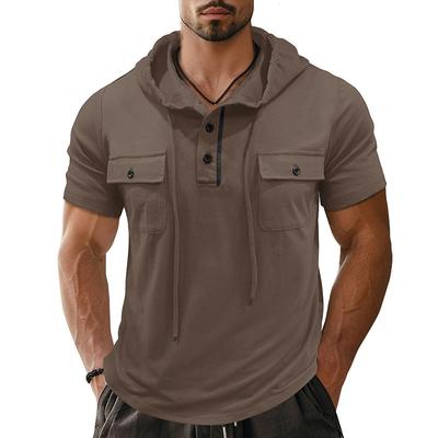 Weicher Kurzarm-Hoodie für Herren, leichter Pullover, Sommer, lässige Kapuzen-Sweatshirts, atmungsaktive T-Shirts, feuchtigkeitsableitende Dry-Fit-Shirts für Männer