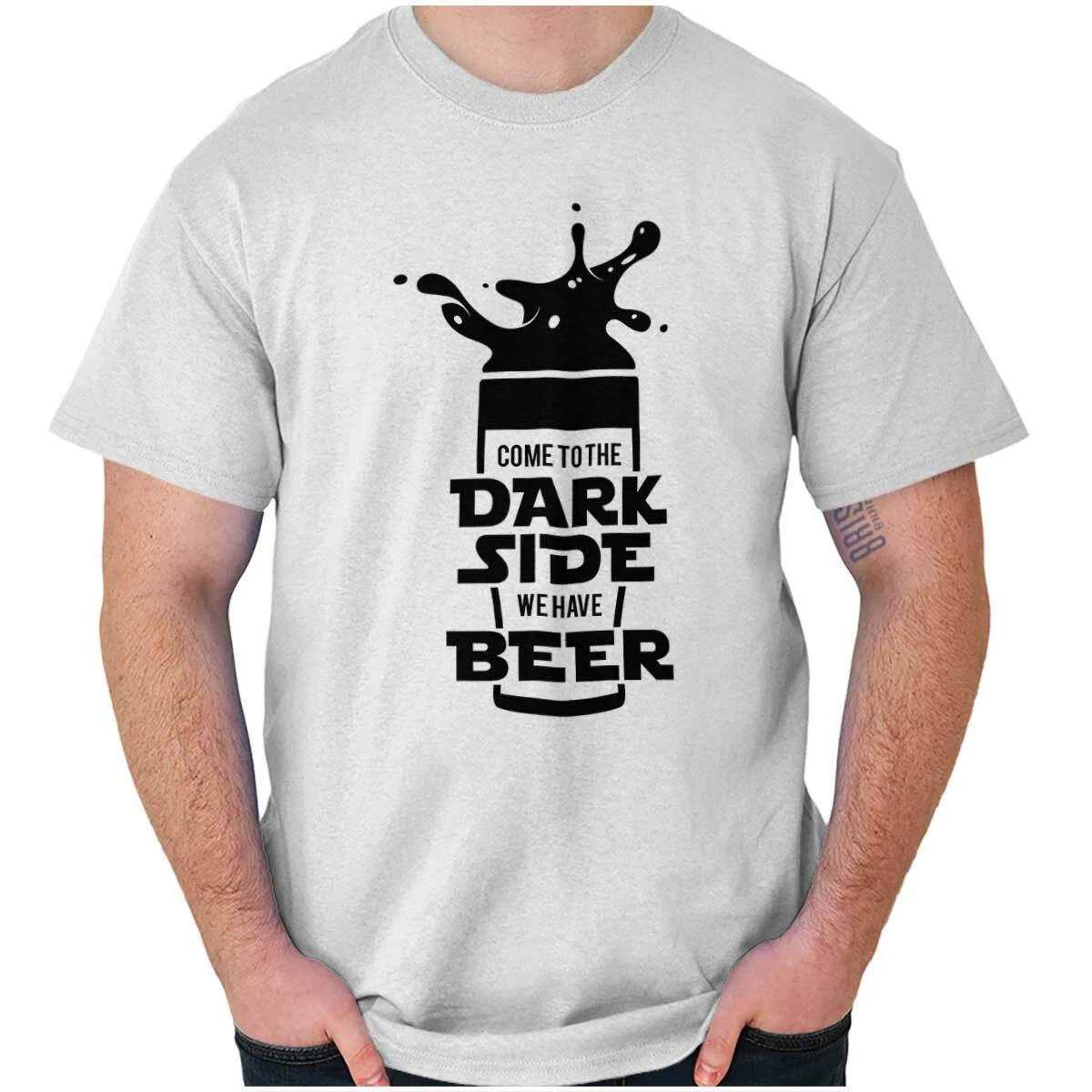 Funny Come To The Dark Side We Have Beer Womens or Mens Crewneck T Shirt Tee L