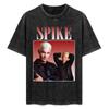 Spike Retro Design Klassisches Throwback T-Shirt Übergröße Einfarbiges T-Shirt