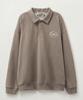 Seteo Rope Logo Loose Fit Collar Sweatshirt Melange Brown