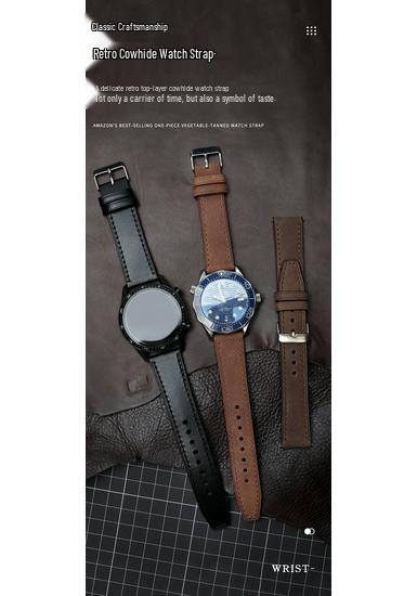 Genuine Leather Watch Strap for Fiyada Mach J-20 GA881007, Men's Cowhide, 22mm/20mm