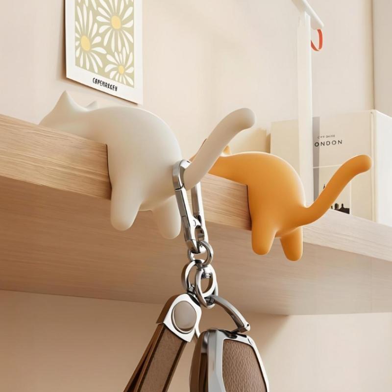 Cute Portable Cat Bag Hook Hanger Table Hook Handbag Backpack Travel Bag Organizer Holder Home Office Decor Desk Side Hooks