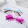 Gafas de Sol Divertidas con Forma de Nube Colgante de Rayo Gafas de Sol Sin Montura Gafas de Sol de los 90 Gafas de Sol Steampunk para Fiesta Disco