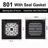 Black Vent Grille Waterproof Louver Vent Air Ventilation System Fan Grille  Electric Cabinet