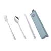 304 Stainless Steel Spoon Fork Chopsticks Cutlery Set Portable Dinnerware Kit Lunch Tableware with Box Travel Kitchen Accessories
