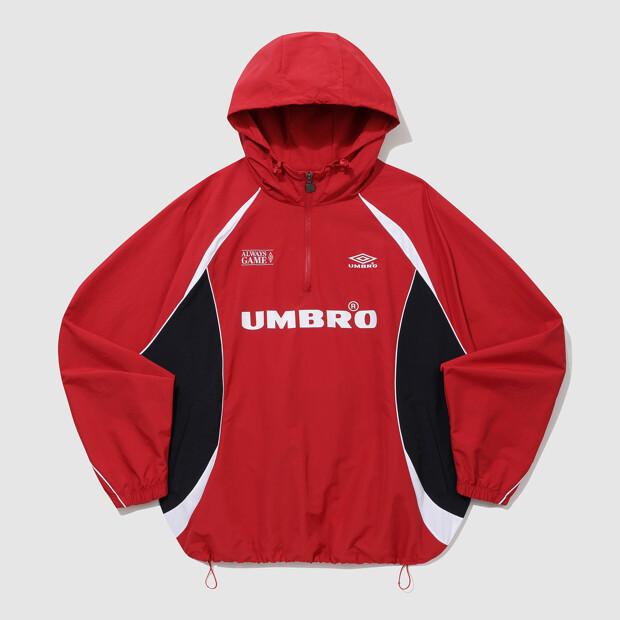 Umbro Hbl Sporty Casual Hooded Anorak Red (Uq123Cwt21) (B Type)
