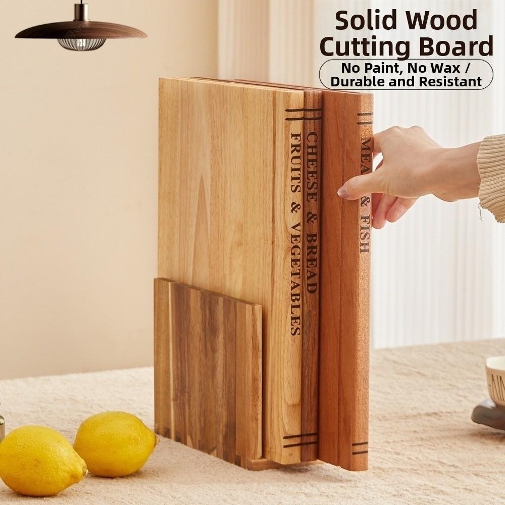 1/3 Pieces Multi-Functional Wooden Cutting Board Thickened Serving Board Chopping Board  Restaurant