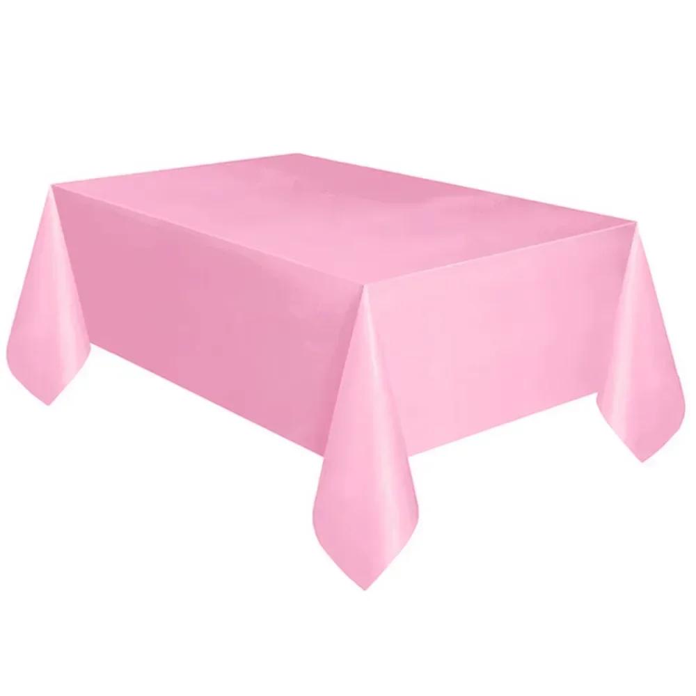 1pc 137*183cm Plastic Rectangle Disposable Table Cover Cloth Wipe Clean Party Tablecloth Covers for Birthday Wedding Christmas