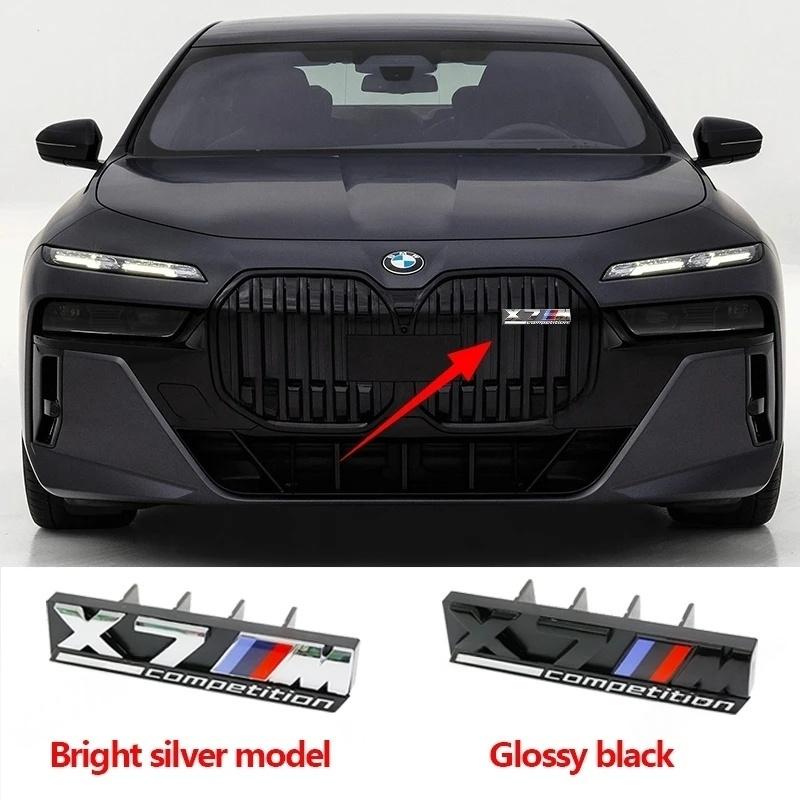 drswk4 3D ABS Car Front Grille Badge Emblem For BMW M XM2 XM3 XM4 X5M XM6 M7 F48 G01 E84 E83 F39 F10 F30 G11 Auto Exterior Accessories
