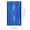 Qoltec Aluminiumgehäuse | Tasche für 2,5" HDD SSD Laufwerke SATA3 | USB 3.0 | Blau