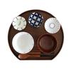 Japanese-Style Wooden Tableware Set: Breakfast Plate & Round Tray