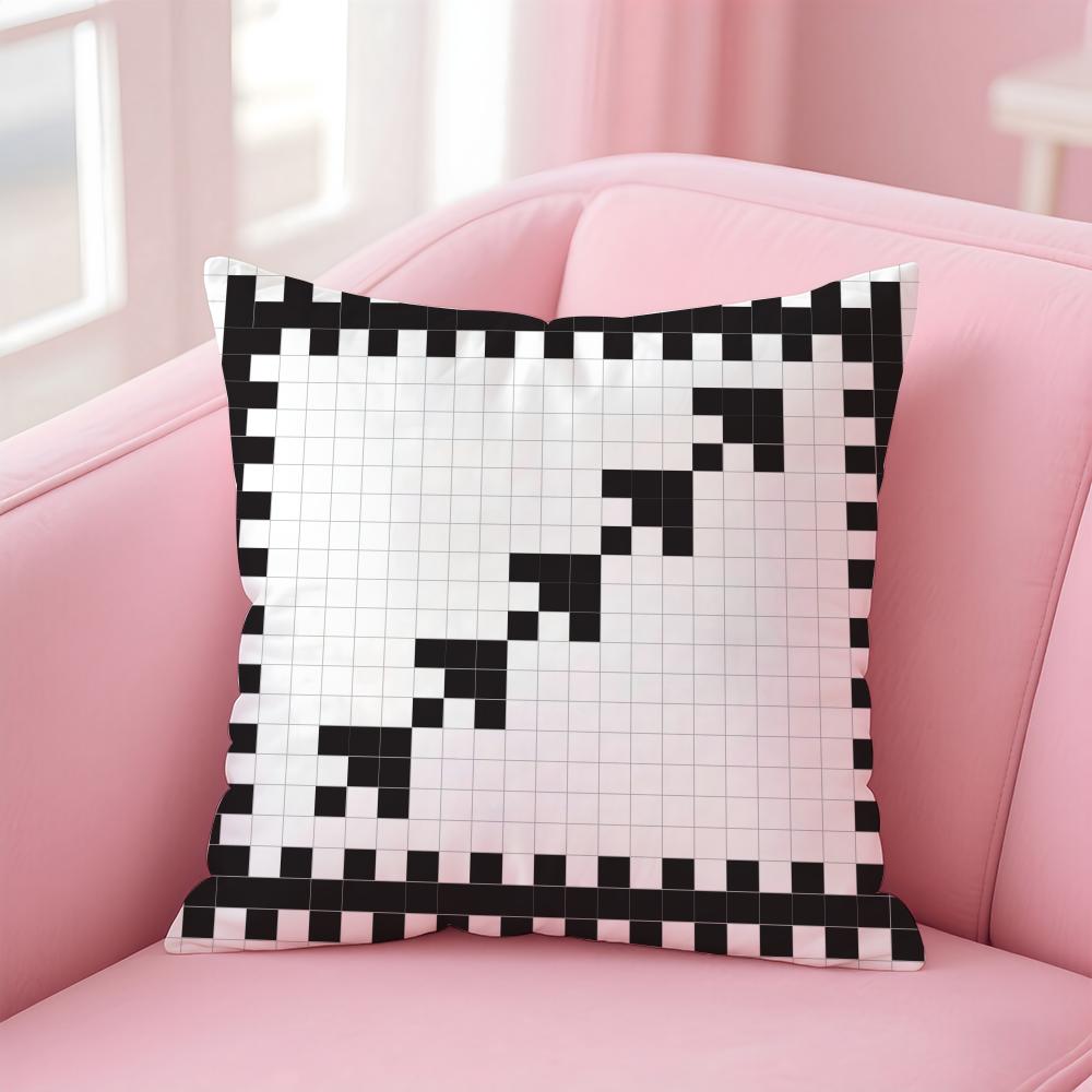 Pixel art print texture Cushion Cover Pillow Case Soft Friendly Fabric  Concealed Zipper 30X30cm