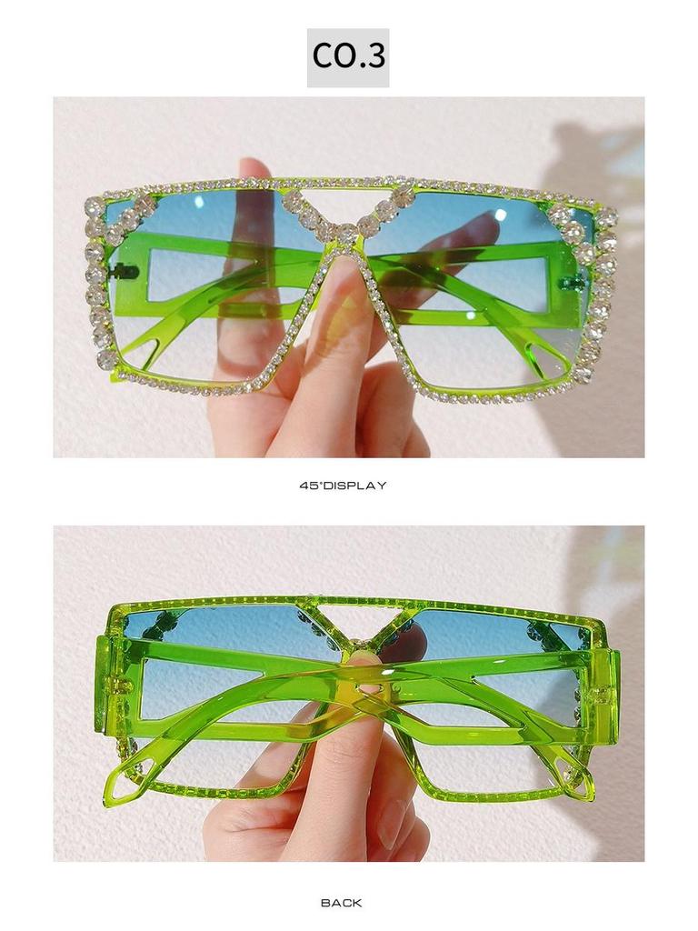 2021 Cyrkoniowe Duże Śmieszne Diamentowe Okulary Przeciwsłoneczne na Podróże i Imprezy