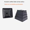 BangQiao 4.95 Inch Plastic Square Succulent Nursery Seedling Plant Pot Planter Container, Pack of 8, Black