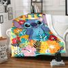 1pc Stitch Printing Blanket - Soft, All-Season Throw for Office Blanket, Personalized Gift with Adorable Cartoon Design