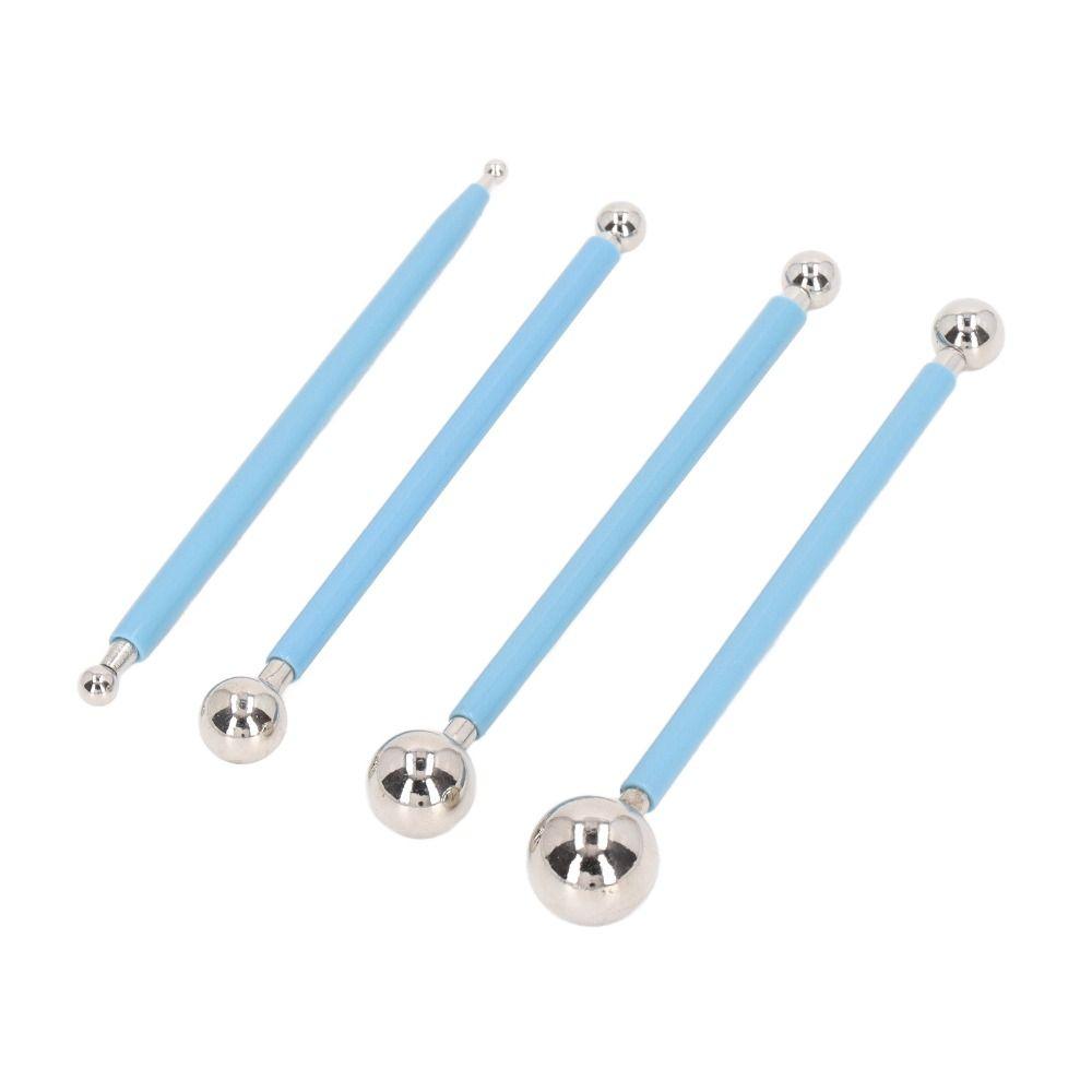 8 Pcs 16 Ball Heads Modeling Ball Tools Metal Ball Head Stainless Steel Clay Indentation Tool Double Sided Multiple Sizes