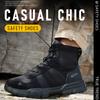 Anti-impact And Anti-piercing Work Shoes Men Lightweight Breathable Safety Shoes Indestructible Construction Working Boots Men