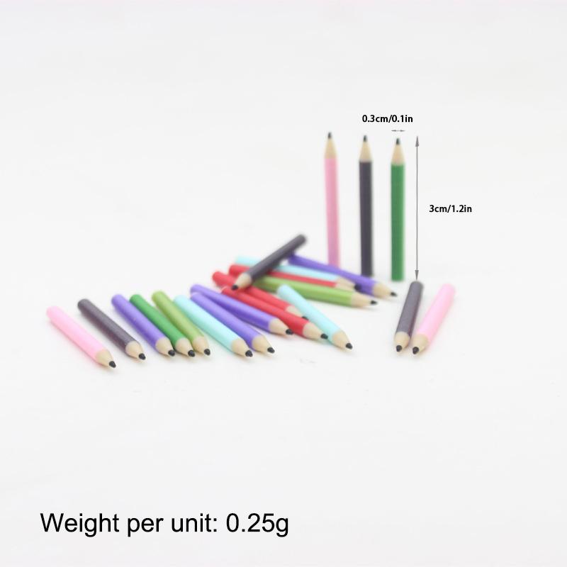 1 Set 1:12 Dollhouse Miniature Dollhouse Pen Holder+6 Colored Pencils Set Doll Home Decor Pretend Play Dollhouse Stationery Toys