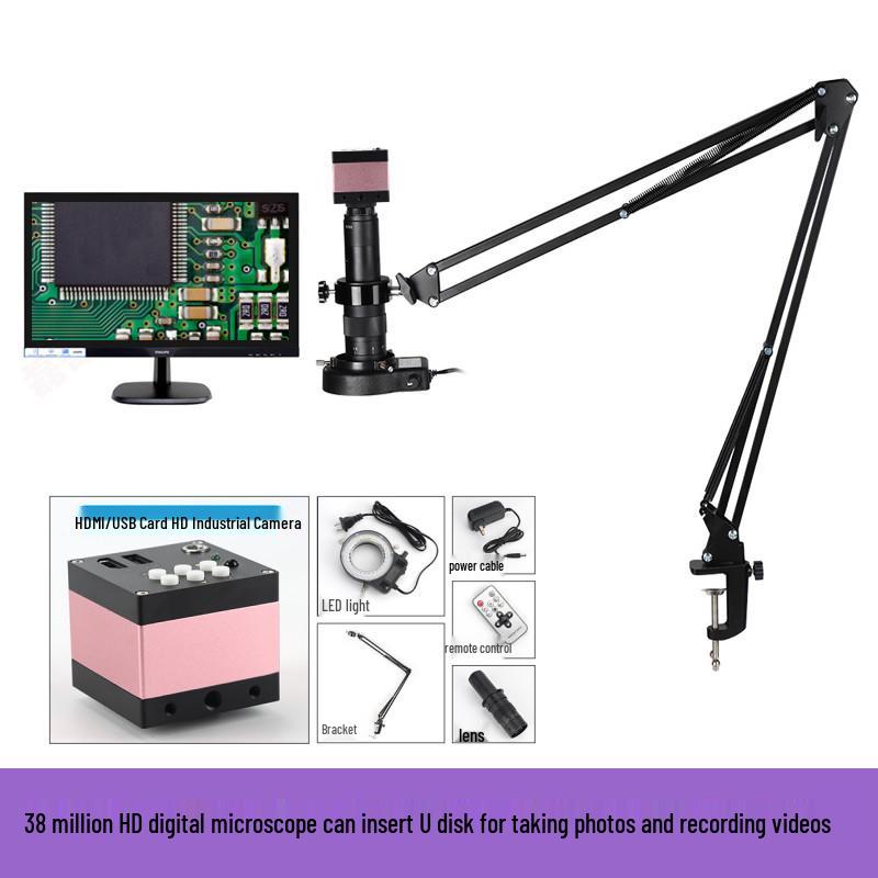 HD Folding Lifting Stand Electronic Microscope - High Magnification and Resolution for Mobile Phone Repair