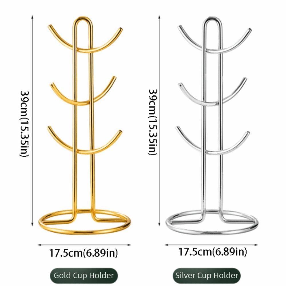 Stainless Steel Water Cup Rack Hanging Design Wine Cup Holder Organizer Kitchen Rack  Household Use