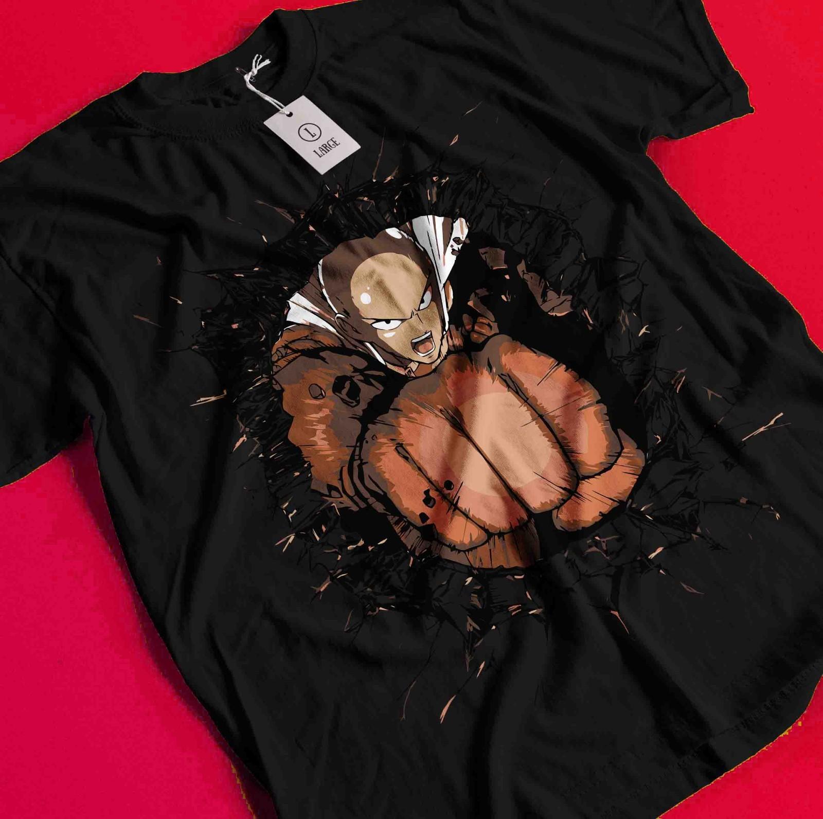 

Футболка One Punch Man Футболка Сайтама Футболка Гароу Фубуки Генос Аниме Манга OK Футболка AA175 3XL